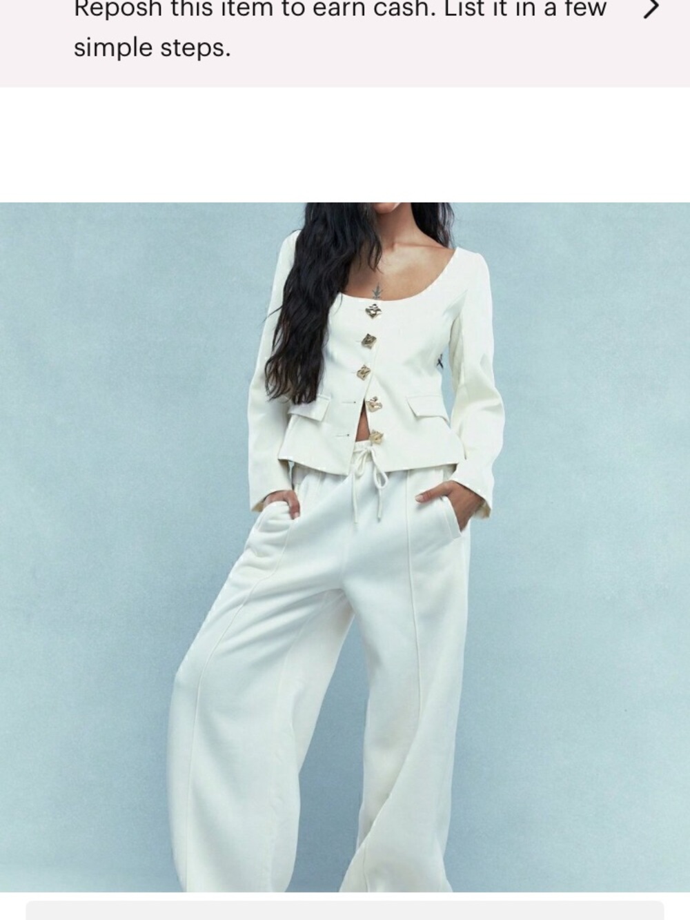 Apricot Casual Women's Statement Button Scop Neck Long Sleeve Jacket